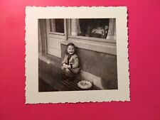 Altes Foto antik Vintage Mädchen little Girl Osternest Ostern nice old Photo
