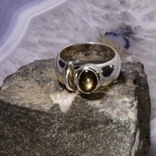 Schwarzer stern saphir ring - stern,