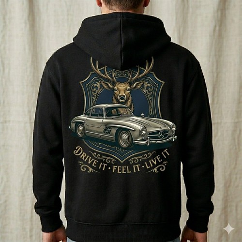 Mercedes oldtimer hoodie - mercedes,