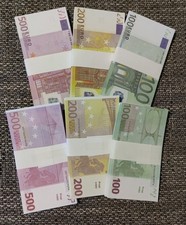 Geldscheine EURO Spielgeld Set 150 Scheine 100€ - 500€ Poker Monopoly Geschenk