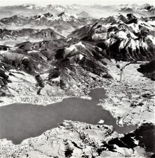 Luftbild Tegernsee mit Bad Wiessee und Rottach-Egern  - 1950er Jahre