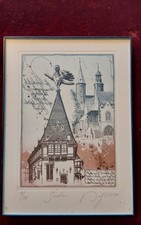 Radierung , Goslar ; signiert