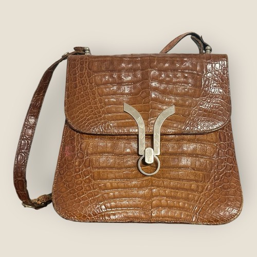 Kroko leder handtasche - kroko,