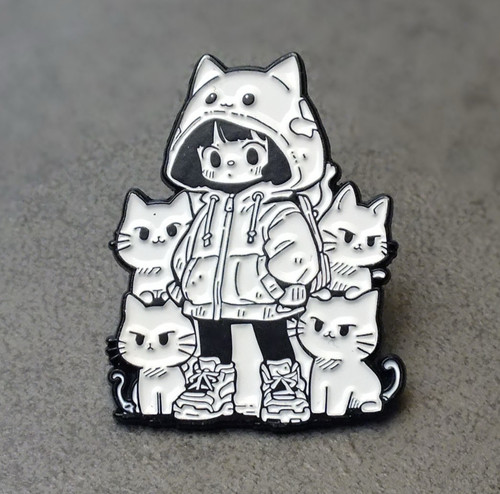 Anime catgirl pin anstecker - anime,