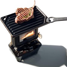 CAMPWERK Petroleum Outdoor Feuer Camping Kocher mit Steak Grillplatte mit Tasche