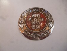 NSU Weltmeister Plakette Abdeckung Deckel Tankdeckel Cover