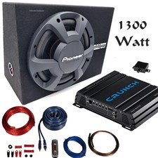 Pioneer Crunch 1300 Watt Bass Set Komplettanlage Subwoofer Verstärker Kabel