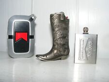 selten 3 MARLBORO Feuerzeug Adventure Boots Stiefel Dauerstreichholz Vintage RAR
