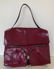 Tasche wein rot Leder Lack