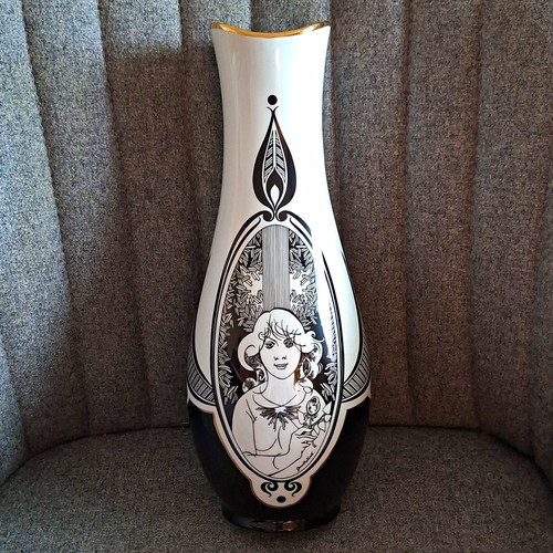 Hollóháza porzellan vase - hollóháza,