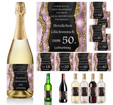 Aufkleber Sektflasche