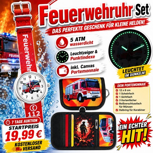 Kinder armbanduhr feuerwehr - armbanduhr,