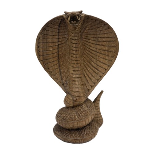 Massivholz cobra schnitzerei - cobra,