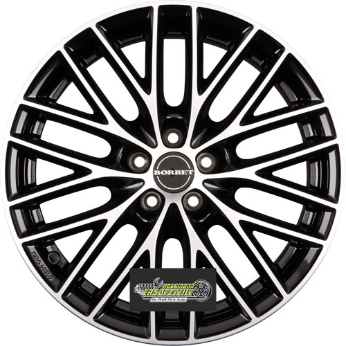 Borbet bs5 black polished - borbet, 8x19