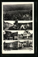 AK Bad Bocklet, Totalansicht, Kurhäuser, Kunzmann, Laudensack, Gasthof Post, Ku 