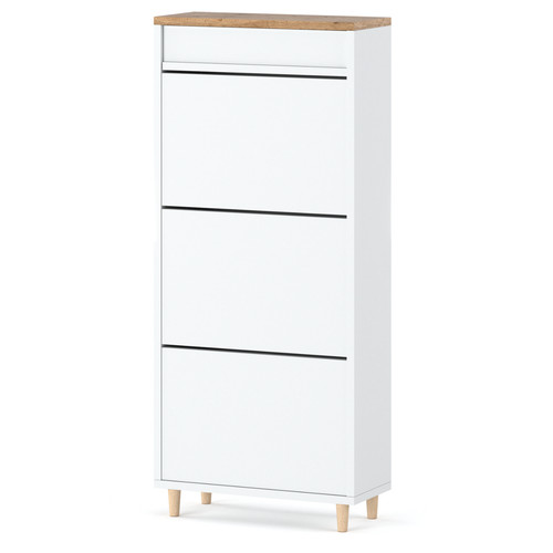 Schuhschrank 55cm weiß mit