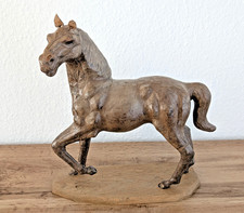 Lederpferd Lederfigur Pferdefigur aus Leder 32cm Vintage Sammlerstück Handarbeit