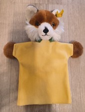 Steiff Handpuppe Fuchs, Stofftier, mit Knopf und Fahne, ca. 27 cm!