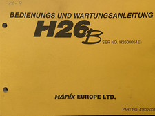 #26/8 Hanix H26 B  Bedienungsanleitung  service manual Wartung