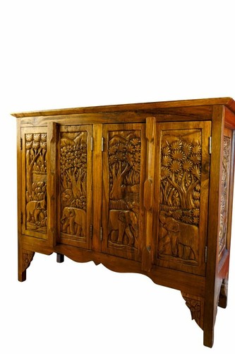 Akazie massivholz schrank - massivholz,
