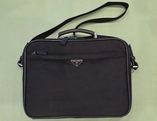 Prada Arbeitstasche Notebooktasche Schwarz Vintage ca. 1999 Saffiano Akzente