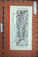 Alte Vintage Druck Karte 1954