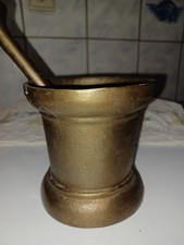 Alter Mörser mit Stößel, 3,3kg Messing
