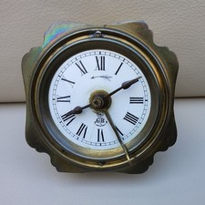 Gustav Becker, antiker  Eisenbahn Wecker, Mit Kurzpendel, Messing, um 1878