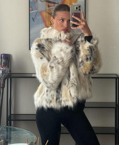 Zara kurzer kunstfellmantel - kurzer,