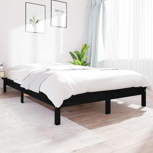 Massivholzbett schwarz 180x200 - massivholzbett,