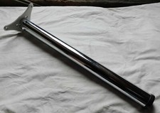 Tischbein - Tischfuß verchromt höhenverstellbar - Metallfüße weiß gebraucht 