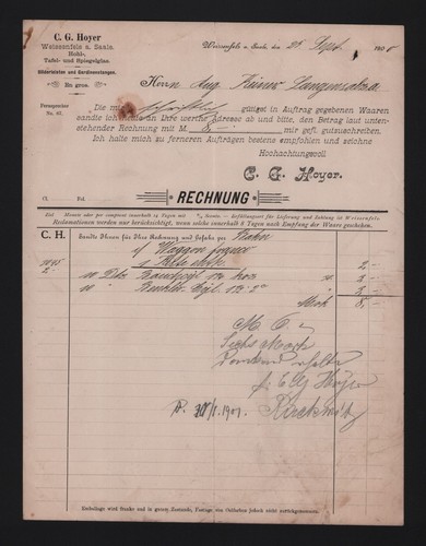 Weissenfels rechnung 1900 c - rechnung,