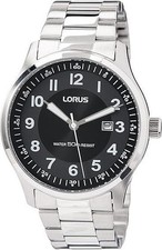 LORUS Klassik RH935HX9 Herrenuhr Armbanduhr Wasserdicht Edelstahl 42 mm Silber