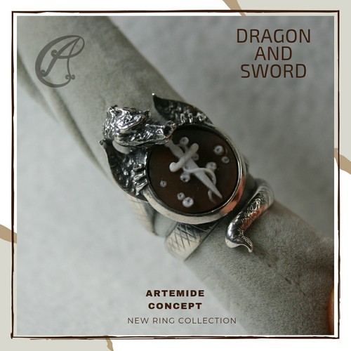 Dragon and sword - dragon,
