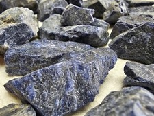 Sodalith 8kg Rohsteine Brunnen Deko Chips Wassersteine Rohstücke (17,4€ / kg)