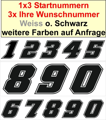 Startnummer zahlen - startnummer,