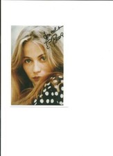 Emmanuelle Beart - Tanja Wenzel - 2 Autogramme auf 1 Karton geklebt -Bitte lesen