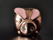 Charm Anhänger Hase Silber 925 Armband kompatibel Osterhase Zirkon Herz Rosagold