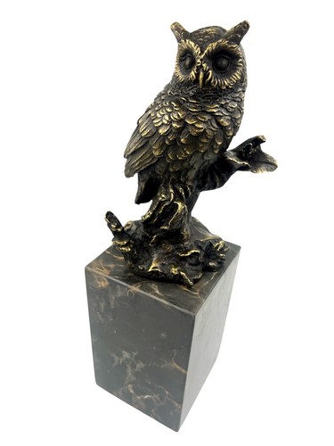 Skulptur eule aus bronze auf - skulptur,