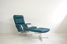 KILL International FK 85 Preben Fabricius & Jorgen Kastholm Lounge CHAIR petrol