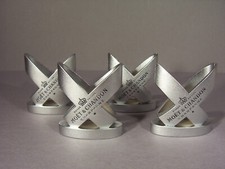 4 x MOET & CHANDON CHAMPAGNE Metall Tischkarten Halter,  Metal Table Card Holder
