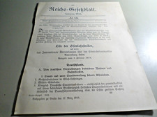 Reichsgesetzblatt 1910 Liste