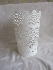 Ikea - SKURAR Metall Laterne für Kerzen  weiß