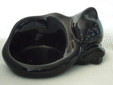 PartyLite schlafende schwarze Katze Kätzchen Halloween Teelicht Kerzenhalter P90013