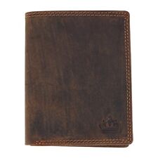 Geldbörse Herren Portemonnaie Echt Leder braun Hochformat Geldbeutel RFID MANZA