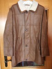 gefütterte Herren Lederjacke, Farbe hellbraun, Größe 54, Marke Kauper Fashion