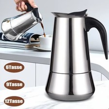 Edelstahl Espressokocher Espresso Maker Espressokanne Kaffeekanne 6-12 Tassen DE