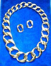 CABOUCHON * Statement - Collier * mit Ohrstecker + Armreif *043