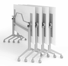 Klapptisch KF16 mit Rollen Besprechungstisch fahrbar Tisch 160x80cm Bürotisch