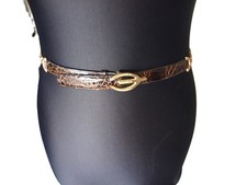 Krokogürtel echt Reptil braun